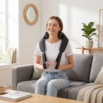 HOMCOM Cordless Neck Massager With Heat, 4d Shiatsu Shoulder Massager