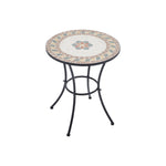 Rural Style Mosaic Round Patio Table - 60cm Dia X 70 Cm H