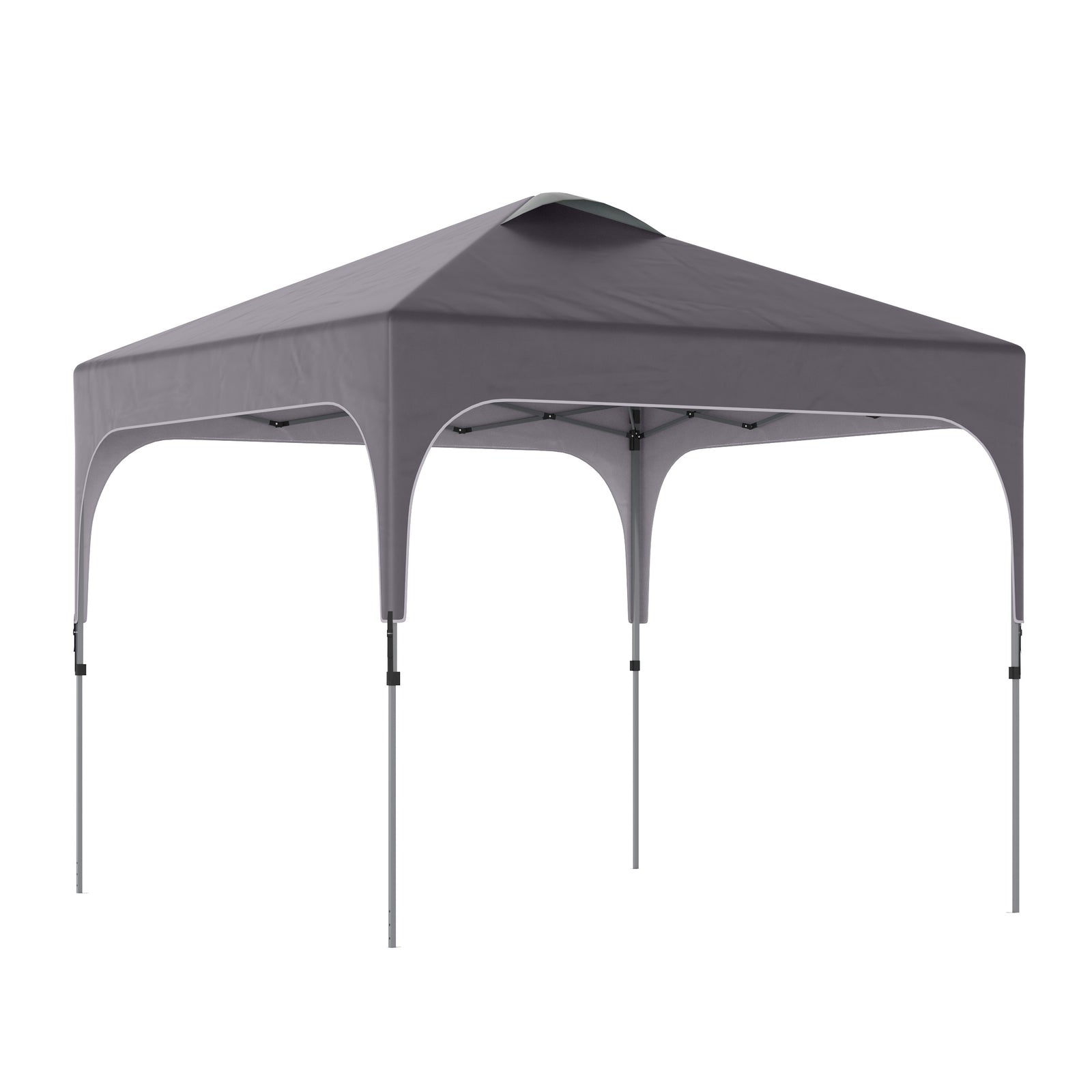 Pop Up Gazebo Foldable With Wheeled, Bag And 4 Weight Bags | Dark Gray