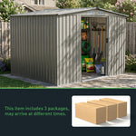 Breeins 8x6 FT Large Metal Garden Tool Storage Shed