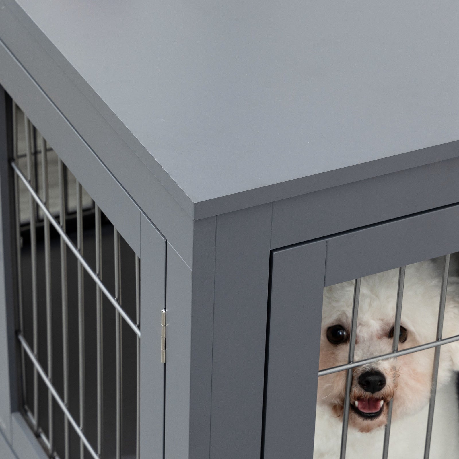 Furniture-style Dog Crate End Table W/ Two Doors
