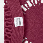 Crochet Braided Round Rug | 70cm x 70cm | Plum