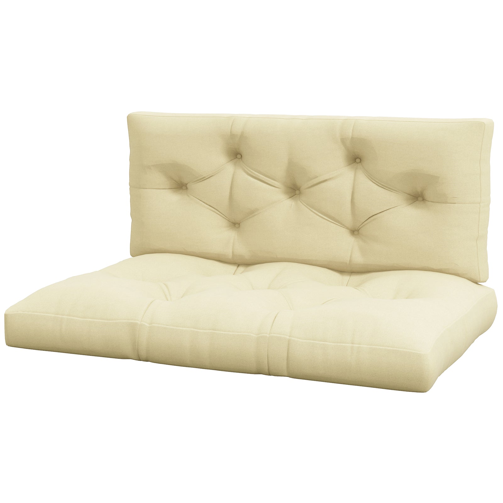 2 Seater Seat Cushions Water Repellent With Back Cushion | Beige