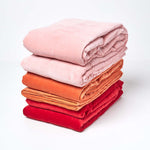 Velvet Cotton Quilted Throw | 150cm x 200cm | Red