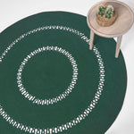 Crochet Braided Round Rug | 150cm | Green