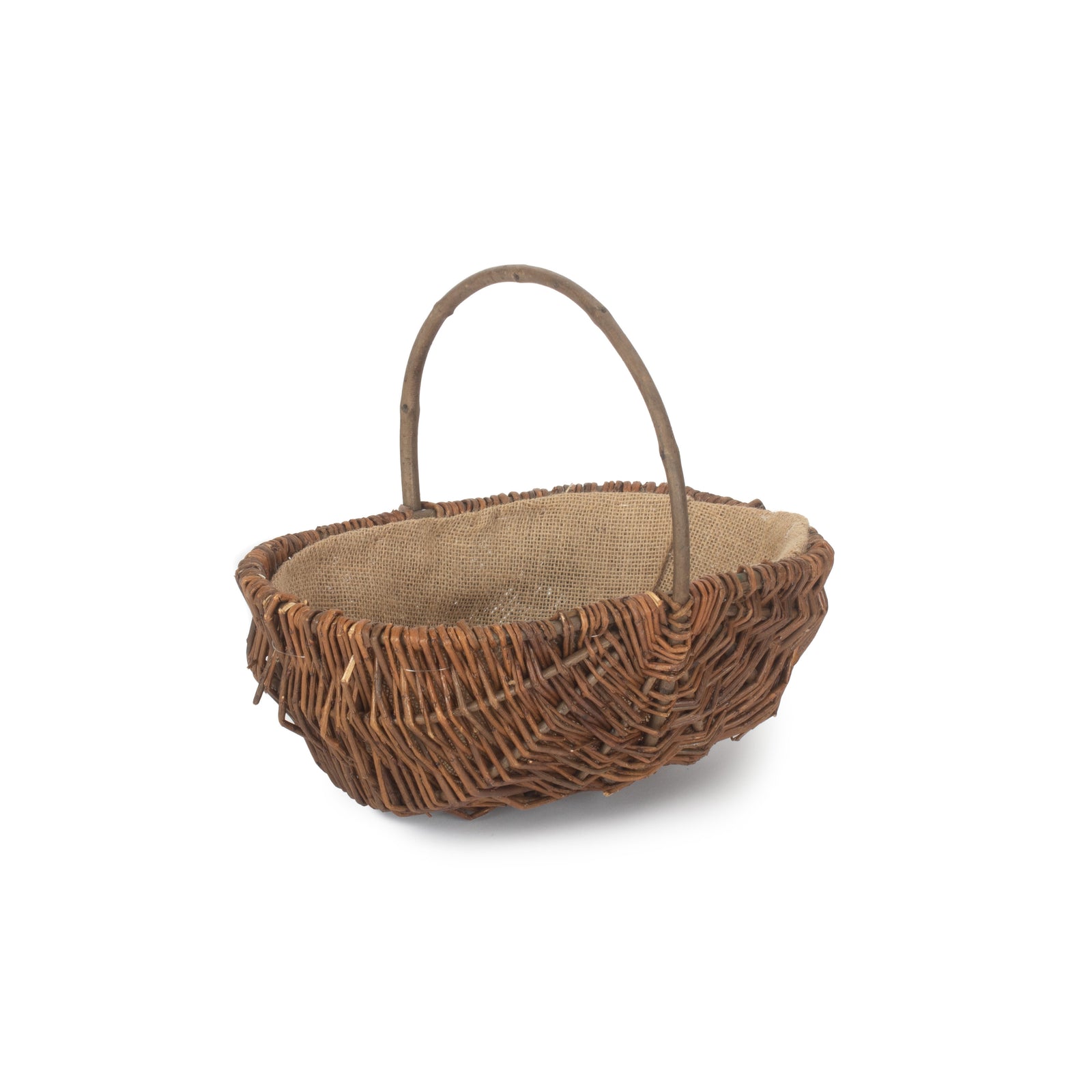 Wicker Oval Unpeeled Willow Garden Trug | Small | Brown