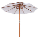 2.7m Double Tier Patio Umbrella Sunshade Parasol | White