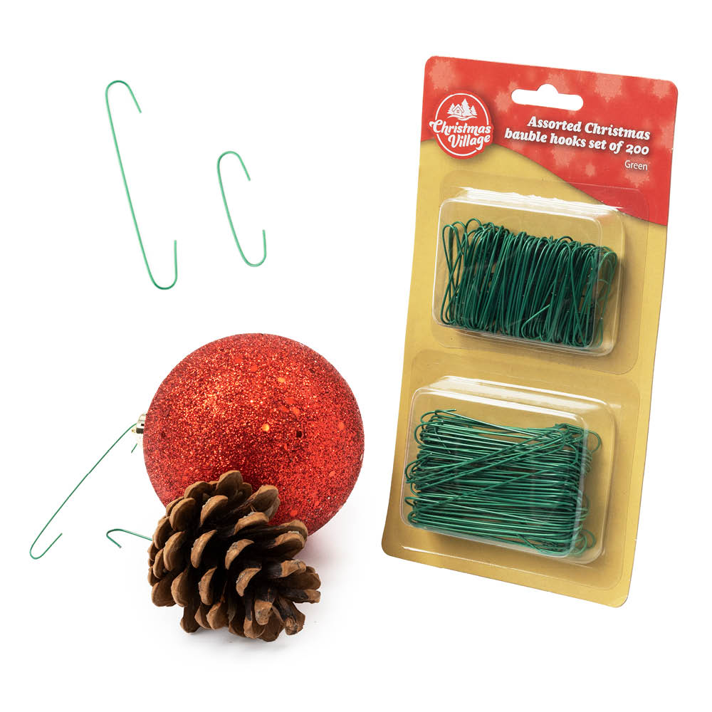 Green Bauble Hooks Mini And Small Ornament Hangers For Xmas