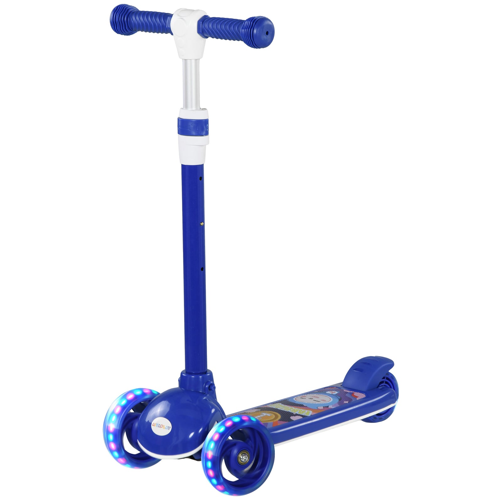 Kids 3 Wheel Scooter For 2-6 Years Old W/ Adjustable Height | Blue