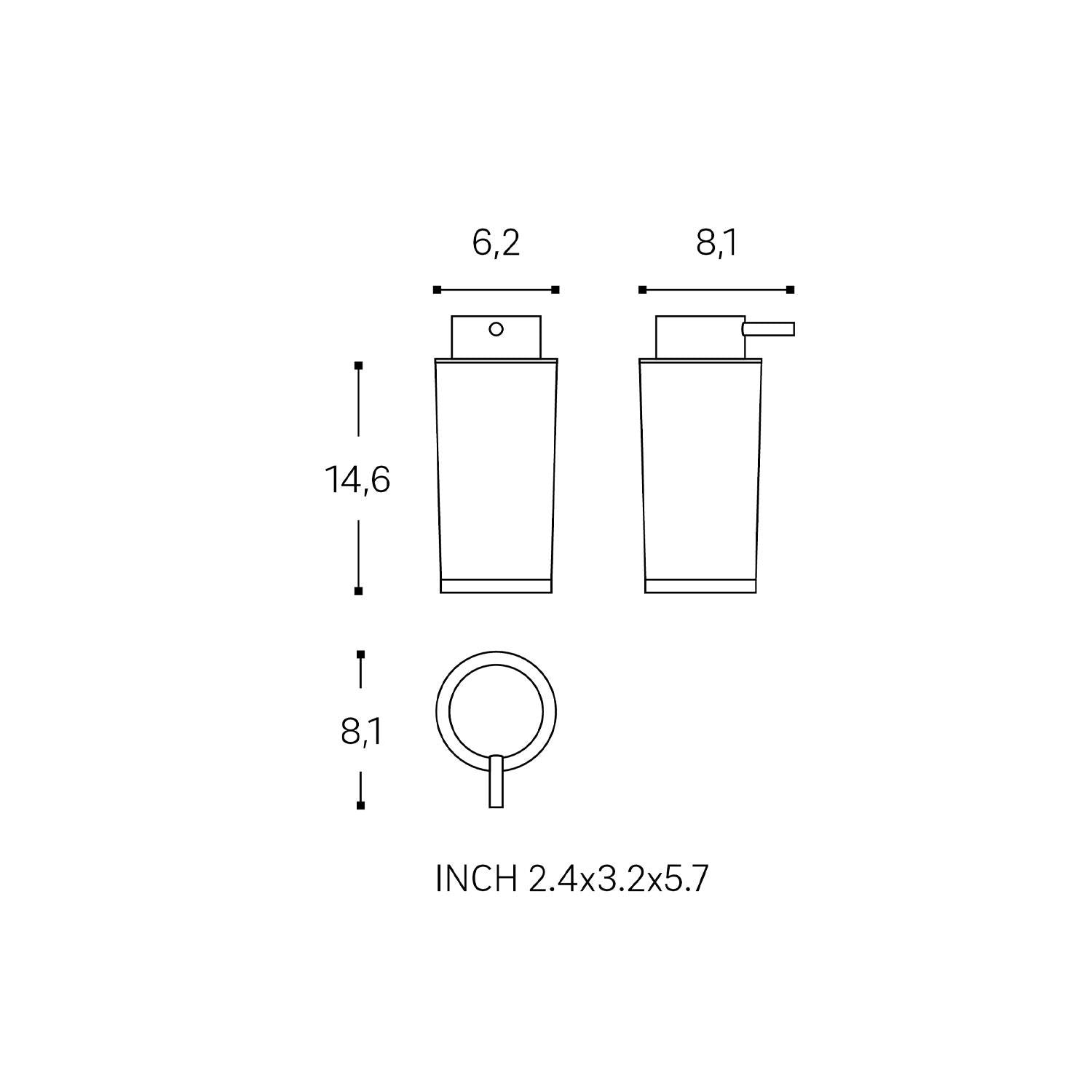 Soap Dispenser, 200ml,self-adhesive, Chrome Silver,next Collection
