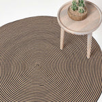 Handmade Woven Spiral Braided Rug | 120cm | Linen