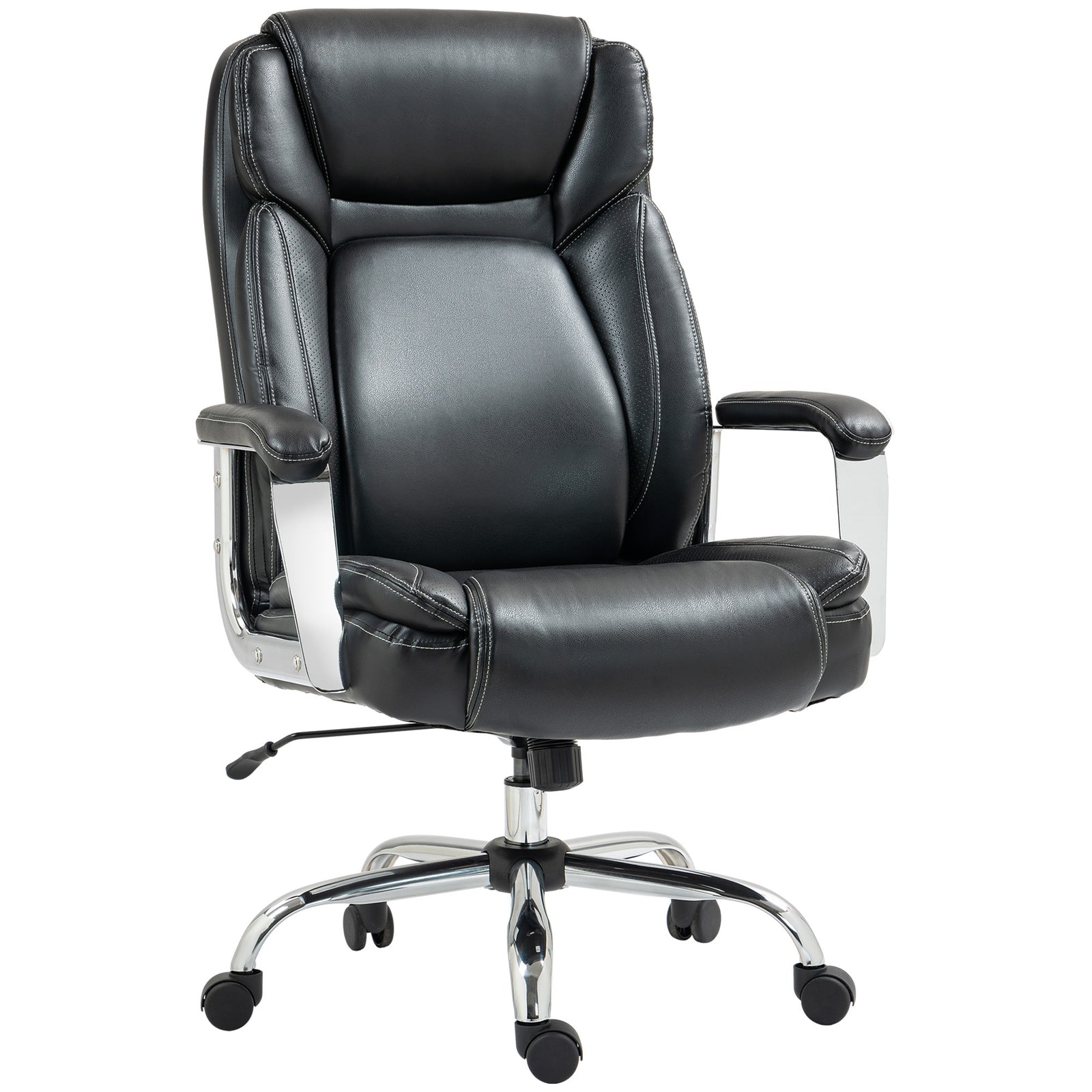 Faux Leather Desk Chair With Adjustable Height, 227kg