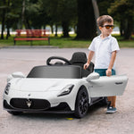 Maserati Mc20 Licensed 12v Kids Ride On Car W/ Remote | White