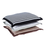 Striped Chair Seat Pad | 40cm x 40cm | Grey & White