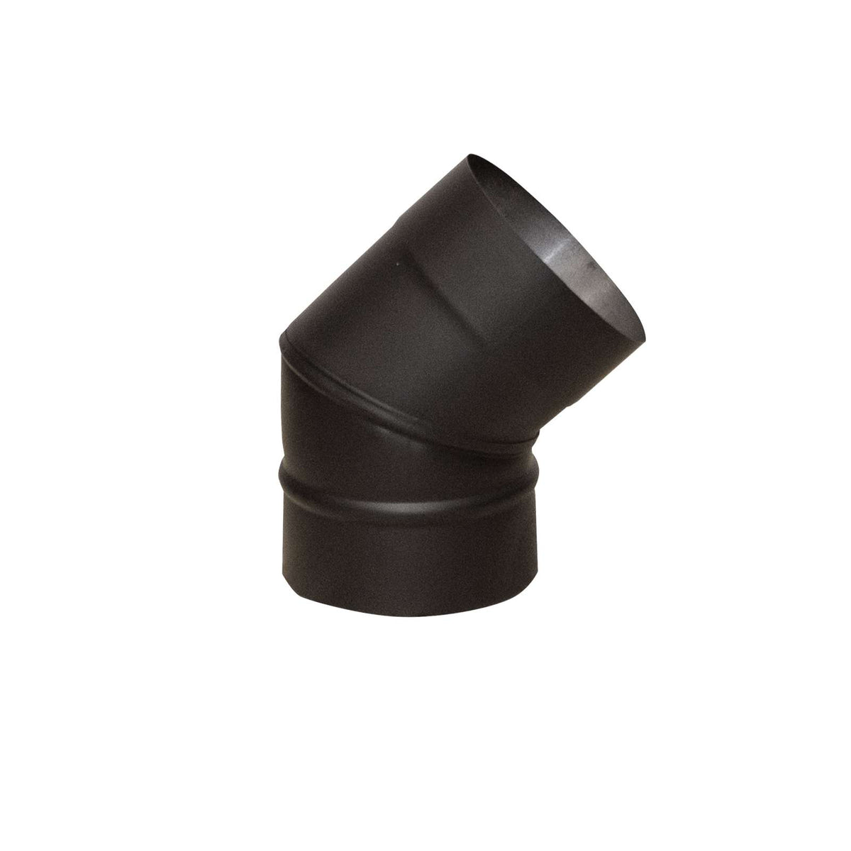 5 Inch (125mm) 45 Degree Elbow Bend Stove Flue Pipe Matte Black Stainless Steel