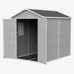 6x8 Ft Outdoor Garden Plastic Storage Shed | Grey