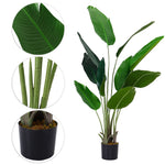 160cm/180cm Tall Artificial Banana Leaf Tree Faux Large Plants In Pot | Small