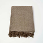 Malda Cotton Throw With Tassels | 255cm x 360cm | Brown