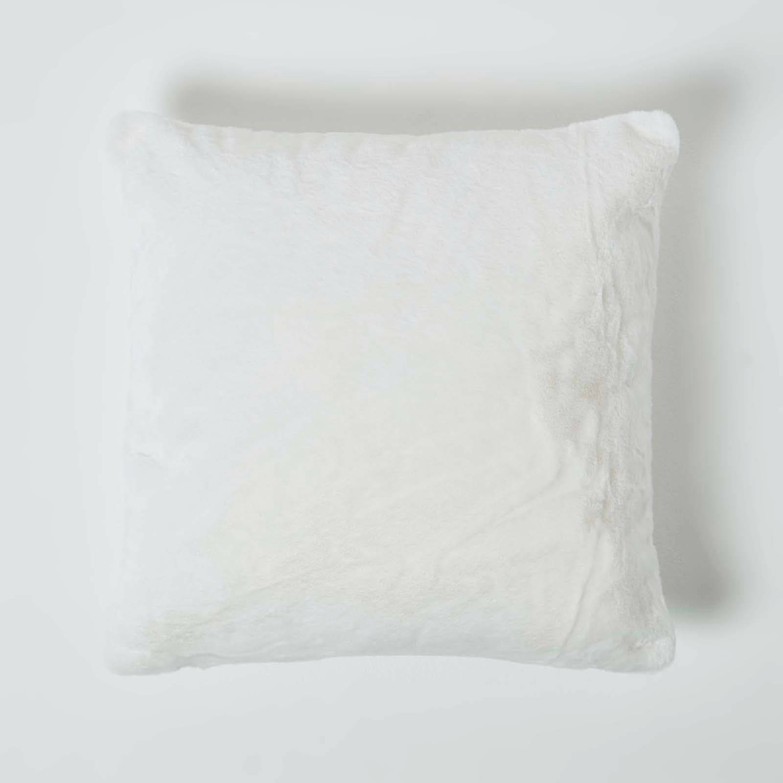 Soft Touch Faux Fur Filled Cushion | 45cm x 45cm | Cream