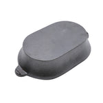 23cm W X 15cm D Black Oval Cast Iron Frying And Stewing Pot