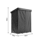 Metal Firewood Log Rack With Waterproof Cover | Small | Black
