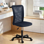 Armless Office Chair, Swivel Desk Chair W/ Adjustable Height | Dark Grey