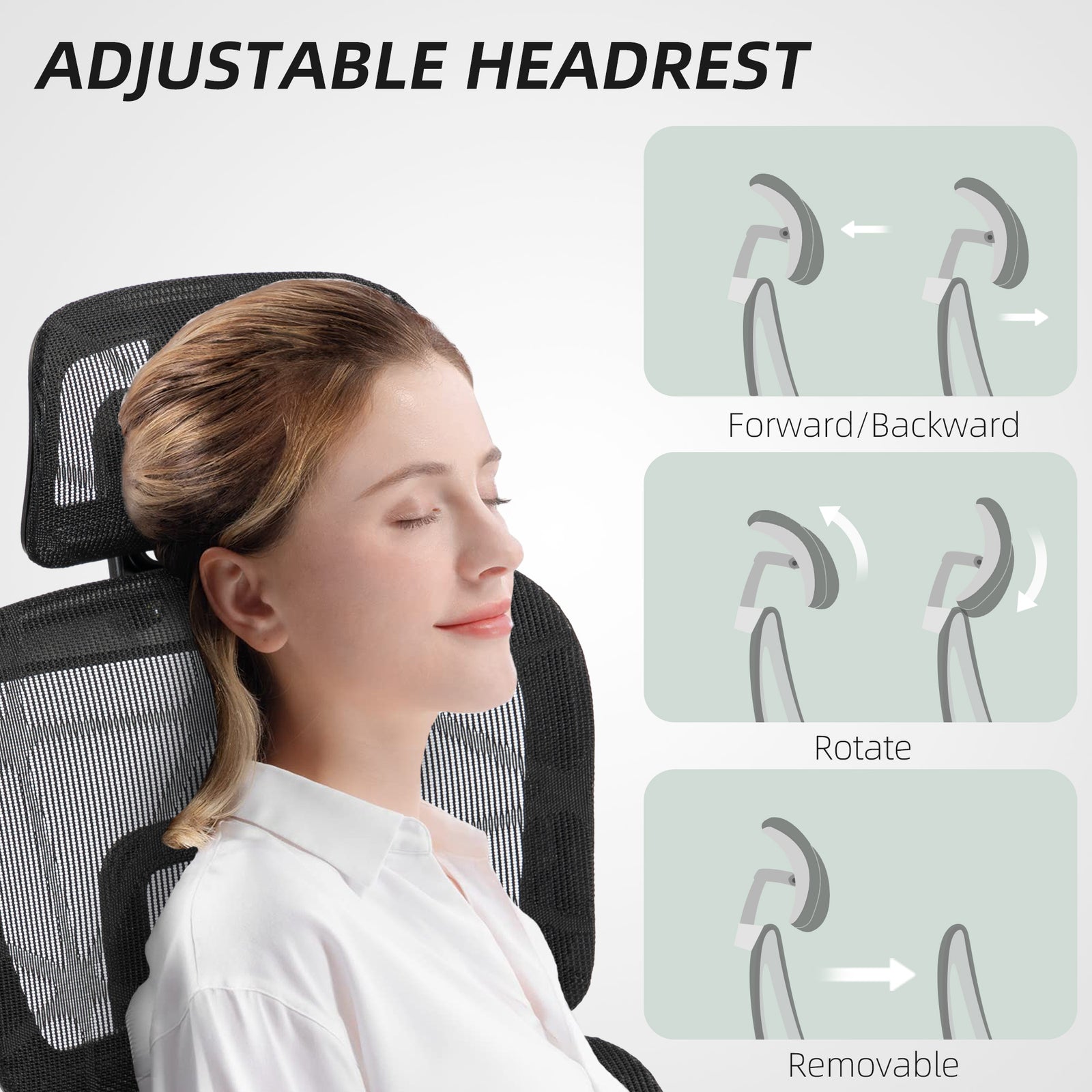 Ergonomic Office Chair Swivel Computer Chair With 3d Armrest | Black