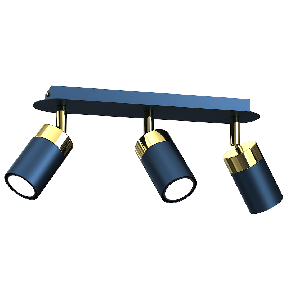 Ceiling Lamp Joker Navy Blue/gold 3xgu10