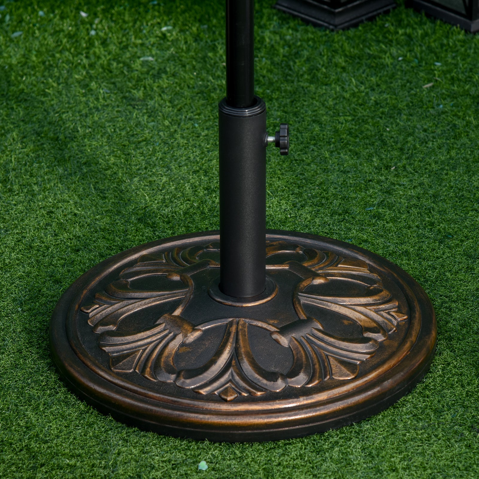 13kg Round Parasol Base Heavy Duty Cement Stand | Bronze
