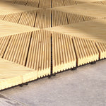 9 Pcs Yellow Anti-slip Deck Tiles 30x30 Cm, 0.81㎡ Pack