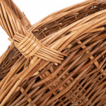 Wicker Rectangular Country Unpeeled Garden Trugs | Set-of-2 | Brown