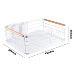 Kitchen Dish Drying Rack Iron Iron Dish Drainer | White