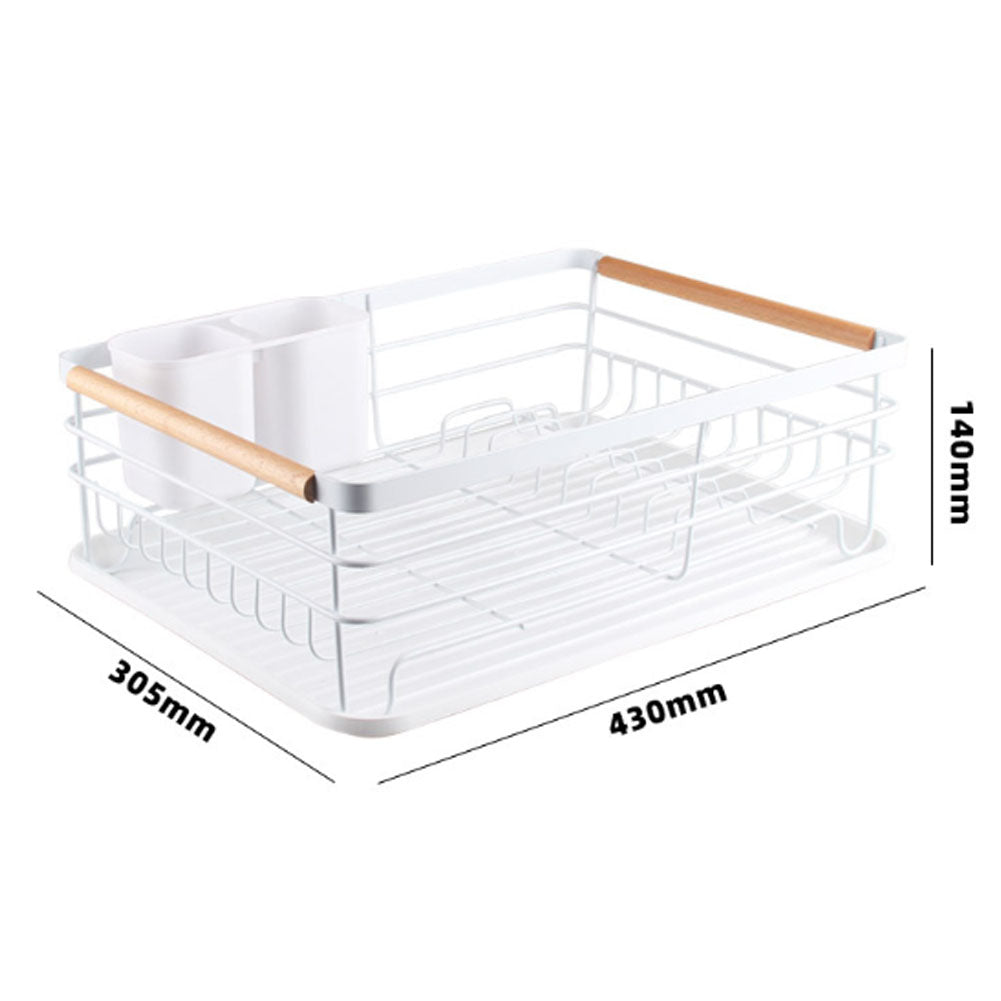 Kitchen Dish Drying Rack Iron Iron Dish Drainer | White