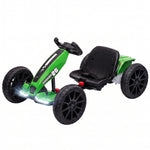 Electric Go Kart For Kids With Dual Motors, Adjustable Seat | Green