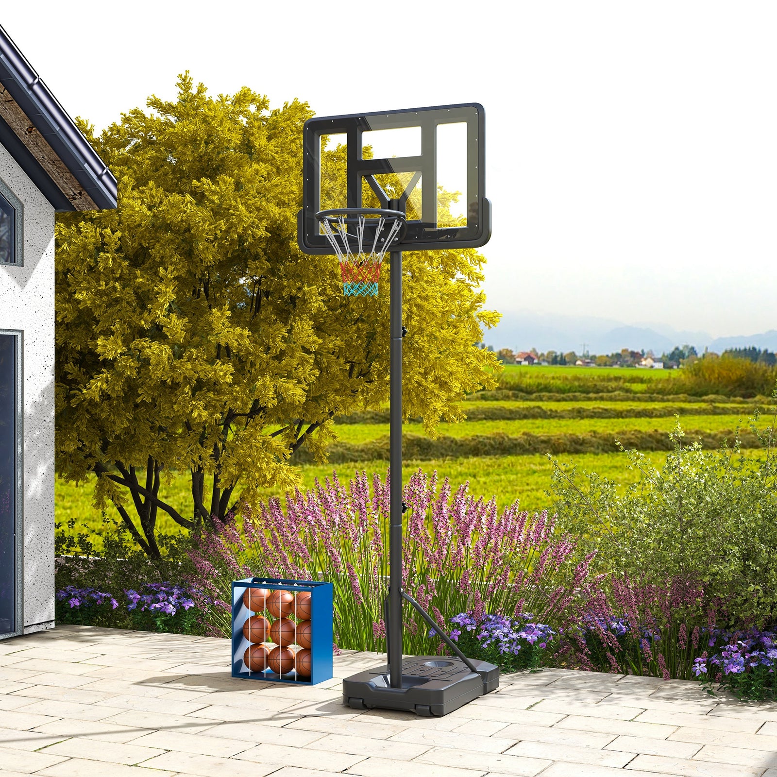 Adjustable Basketball Hoop And Stand | Black