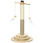 Cat Tower W/ Turntable Toy Ball, Jute And Sisal Scratching Post