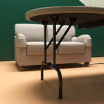 8 Player Folding Poker Table With Cup Holder, Brown