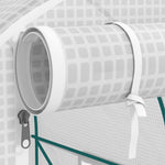 Reinforced Walk-in Polytunnel Greenhouse, 2x2.5m, White