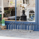 Bike Rack Floor Stand 3 Racks | Silver