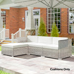 Outsunny 7-piece Patio Furniture Cushions Water-repellent 60x60cm