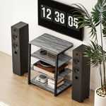 Hifi Rack Stand W/ 4-tier Record Player Stand | Dark Grey