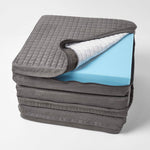 Quilted Polyester 3 Seater Orthopaedic Booster Cushion Cover | 50cm x 150cm | Grey