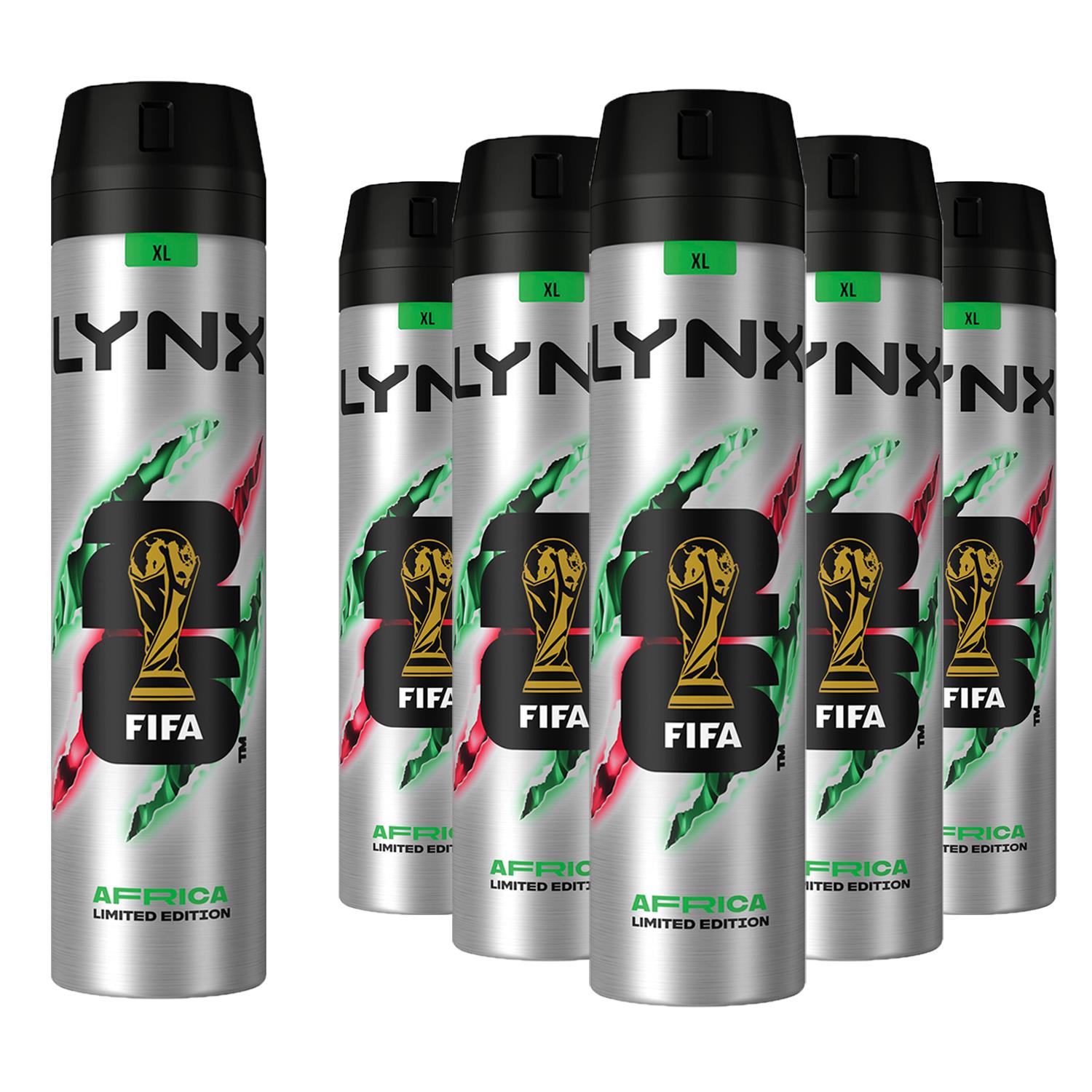 Limited Edition Fifa Africa Anti-perspirant Aerosol Spray 250ml, 6pk