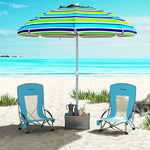 Set Of 2 Folding Beach Chair, Camping Chair With Carry Bag | Blue