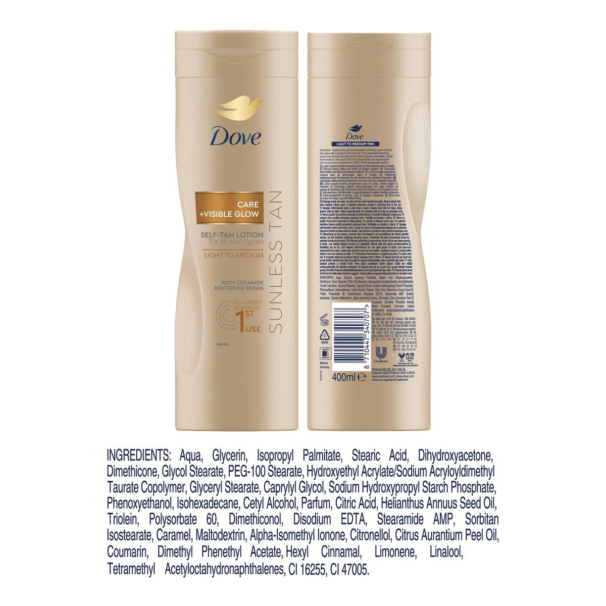 Visible Glow Self-tan Lotion Nourishing Care Light To Medium Skin | Set of 12