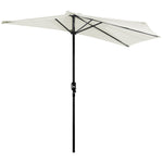 2.7m Half Round Parasol Balcony Shade | Cream