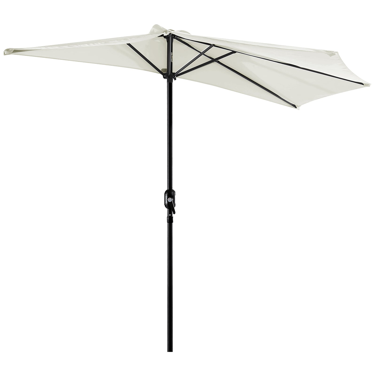 2.7m Half Round Parasol Balcony Shade | Cream