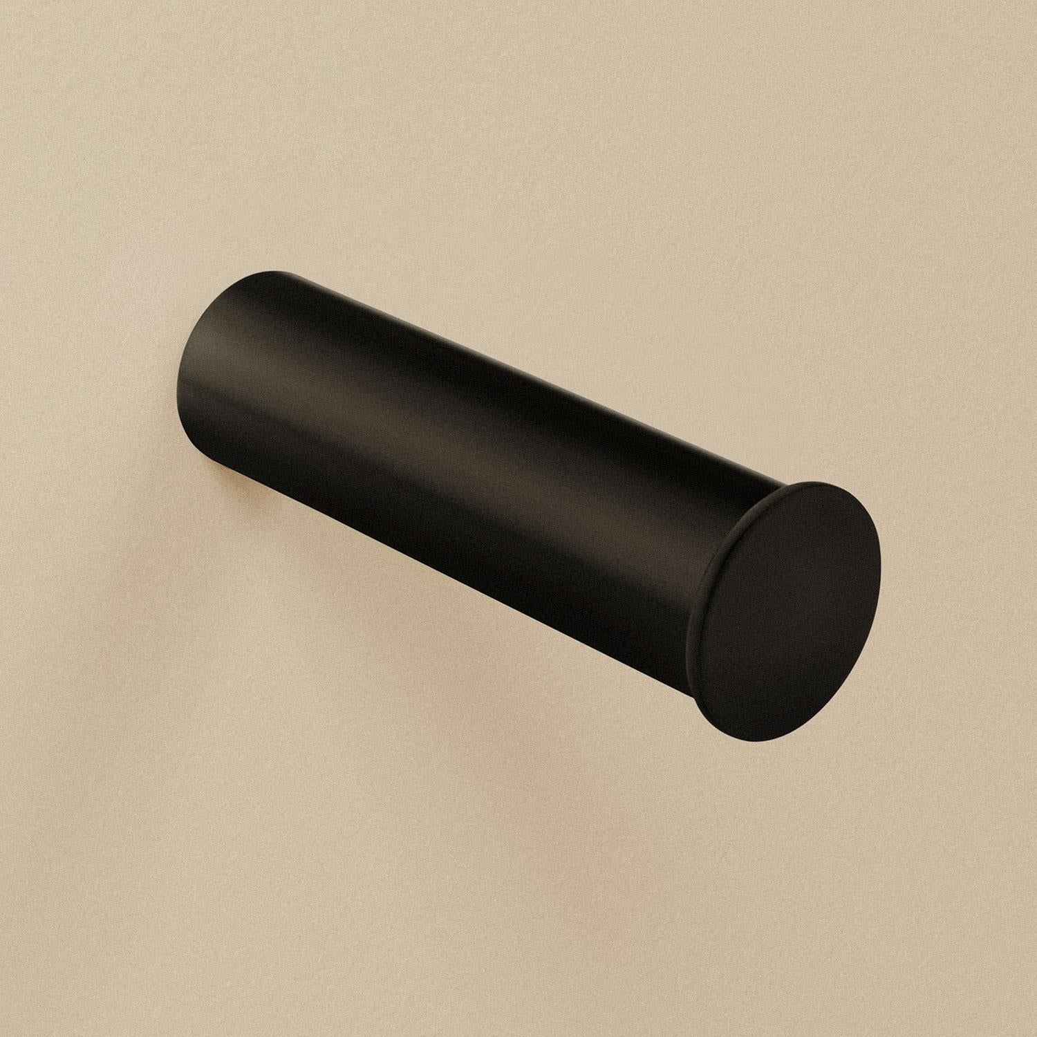 Toilet Roll Holder, Black Matt, Wall-mounted, 12,5 Cm. Collection Bwc