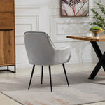 Set Of 2 Carrara Velvet Dining Chairs | Silver