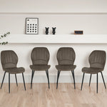 Jaydn Distressed Leather Comfort Dining Chairs - Set Of 4 | Set of 4 | Grey